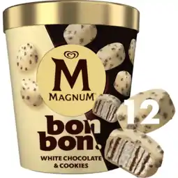 Jumbo Magnum Bonbon Ijs White Chocolate & Cookies 12 x 17 ml aanbieding