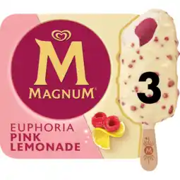 Jumbo Magnum IJs Euphoria Pink Lemonade 3 stuks 3 x 90ml aanbieding