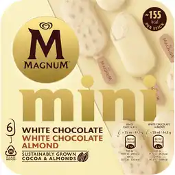 Jumbo Magnum Mini IJs White Chocolate & White Almond 6 stuks 6 x 55ml aanbieding