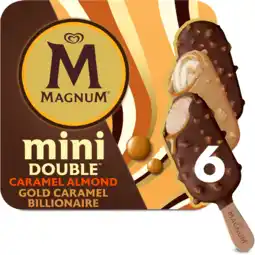 Jumbo Magnum Mini IJs Double Caramel & Almond Billionaire 6 stuks 6 x 55ml aanbieding