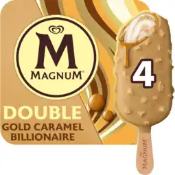 Jumbo Magnum IJs Double Gold Caramel Billionaire 4 stuks 4 x 85ml aanbieding