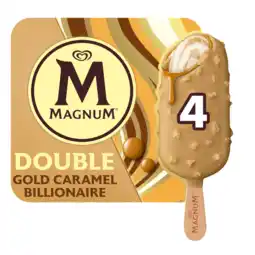 Jumbo Magnum IJs Double Gold Caramel Billionaire 4 stuks 4 x 85ml aanbieding