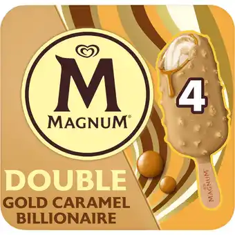 Jumbo Magnum IJs Double Gold Caramel Billionaire 4 stuks 4 x 85ml aanbieding