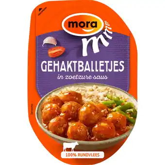 Jumbo Mora Gehaktballetjes in Zoetzure Saus 160 g aanbieding