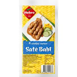 Jumbo Hebro Varkensaté Babi 4 Stokjes 172 g aanbieding