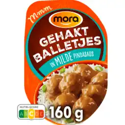Jumbo Mora Gehaktballetjes in Milde Pindasaus 160 g aanbieding
