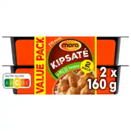Jumbo Mora Kip Saté in Milde Pindasaus Value Pack 2 x 160g aanbieding