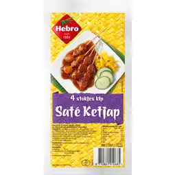 Jumbo Hebro Kipsaté Ketjap 4 Stokjes 172 g aanbieding