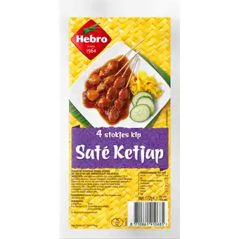 Jumbo Hebro Kipsaté Ketjap 4 Stokjes 172 g aanbieding