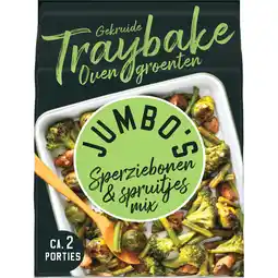Jumbo Jumbo's Traybake Sperziebonen & Spruitjes Mix 450 g aanbieding