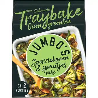 Jumbo Jumbo's Traybake Sperziebonen & Spruitjes Mix 450 g aanbieding