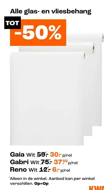 Kwantum Alle glas en vliesbehang aanbieding
