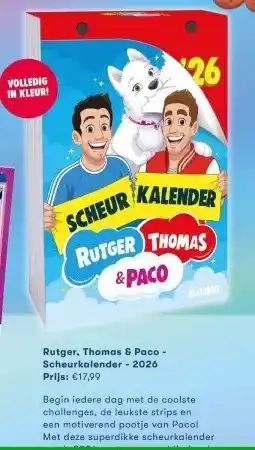 The Read Shop Rutger, Thomas & Paco Scheurkalender 2026 aanbieding