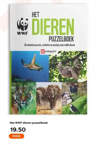 The Read Shop Het WWF dieren puzzelboek aanbieding