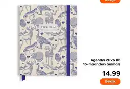 The Read Shop Agenda 2026 B6 16 maanden animals aanbieding