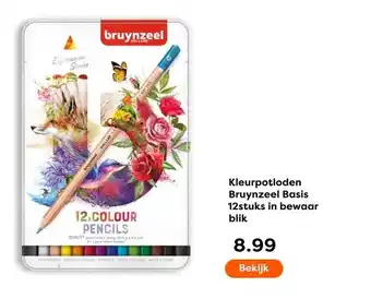 The Read Shop Kleurpotloden Bruynzeel Basis 12stuks in bewaar blik aanbieding