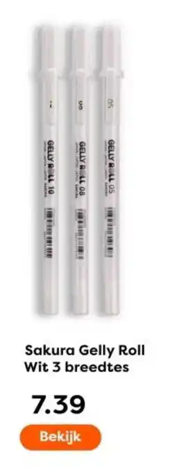 The Read Shop Sakura Gelly Roll Wit 3 breedtes aanbieding