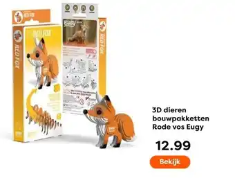 The Read Shop 3D dieren bouwpakketten Rode vos Eugy aanbieding