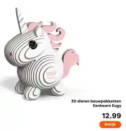 The Read Shop 3D dieren bouwpakketten Eenhoorn Eugy aanbieding