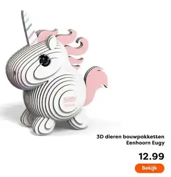 The Read Shop 3D dieren bouwpakketten Eenhoorn Eugy aanbieding