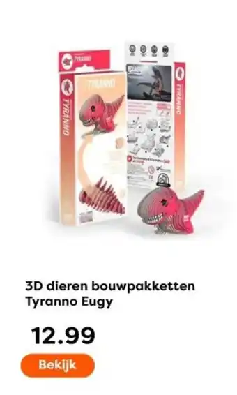 The Read Shop 3D dieren bouwpakketten Tyranno Eugy aanbieding