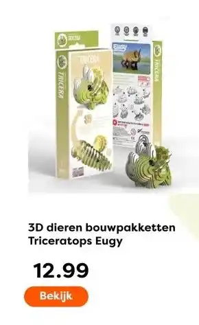 The Read Shop 3D dieren bouwpakketten Triceratops Eugy aanbieding