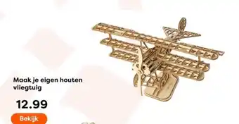The Read Shop Maak je eigen houten vliegtuig aanbieding