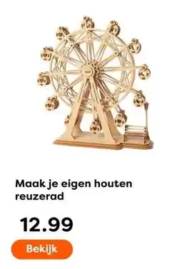 The Read Shop Maak je eigen houten reuzerad aanbieding