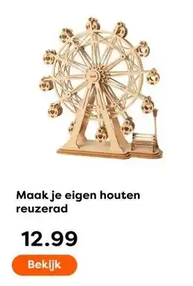 The Read Shop Maak je eigen houten reuzerad aanbieding