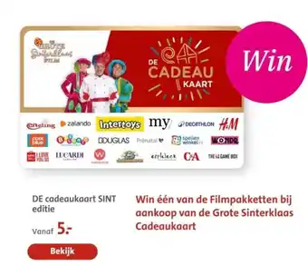 Bruna DE cadeaukaart SINT editie aanbieding