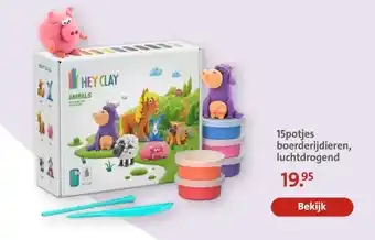 Bruna 15potjes boerderijdieren, luchtdrogend aanbieding