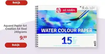 Bruna Aquarel Papier Art Creation A4 15vel aanbieding