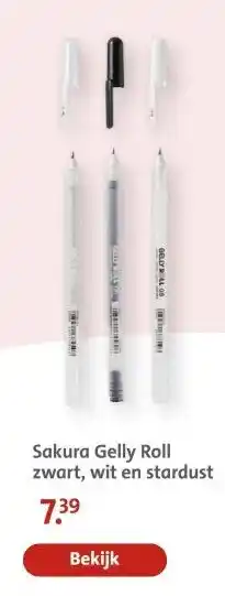 Bruna Sakura Gelly Roll zwart, wit en stardust aanbieding