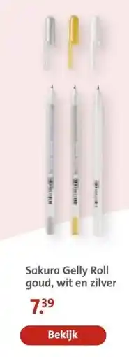 Bruna Sakura Gelly Roll goud, wit en zilver aanbieding