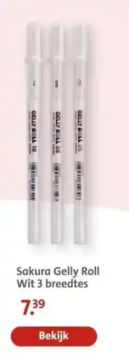 Bruna Sakura Gelly Roll Wit 3 breedtes aanbieding