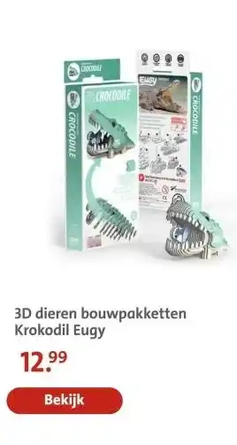 Bruna 3D dieren bouwpakketten Krokodil Eugy aanbieding