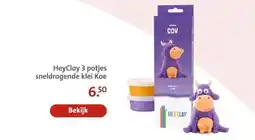 Bruna HeyClay 3 potjes sneldrogende klei Koe aanbieding