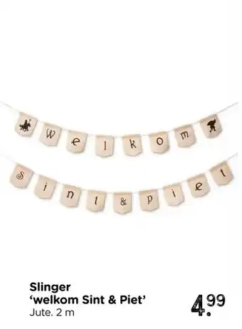 Xenos Slinger 'welkom Sint & Piet' aanbieding