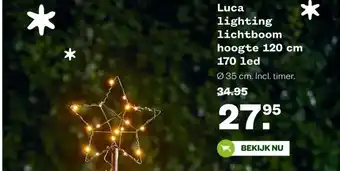 Welkoop Luca lighting lichtboom hoogte 120 cm 170 led aanbieding