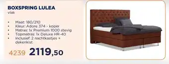 TotaalBED BOXSPRING LULEA aanbieding