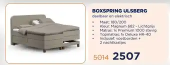 TotaalBED BOXSPRING ULSBERG aanbieding
