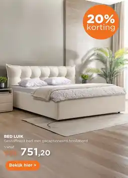 TotaalBED Bed Luik | 140 x 200 cm | Sino 973, ivoor aanbieding