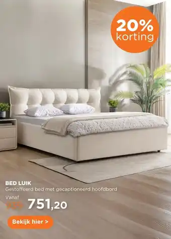 TotaalBED Bed Luik | 140 x 200 cm | Sino 973, ivoor aanbieding