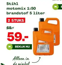 Welkoop Stihl motomix 1:50 brandstof 5 liter aanbieding