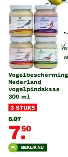 Welkoop Vogelbescherming Nederland vogelpindakaas 300 ml aanbieding