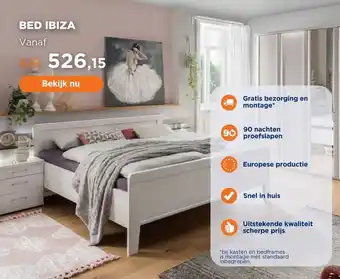 TotaalBED Bed Ibiza | 140 x 200 cm | Alpine Wit aanbieding