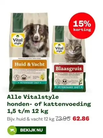 Welkoop Alle Vitalstyle honden- of kattenvoeding 1,5 t/m 12 kg aanbieding