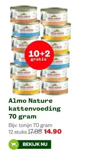 Welkoop Almo Nature kattenvoeding 70 gram aanbieding