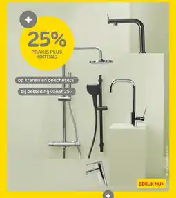 Praxis op kranen en douchesets aanbieding