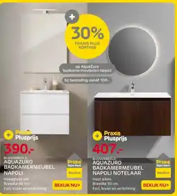 Praxis AquaZuro badkamermeubelen Napoli aanbieding
